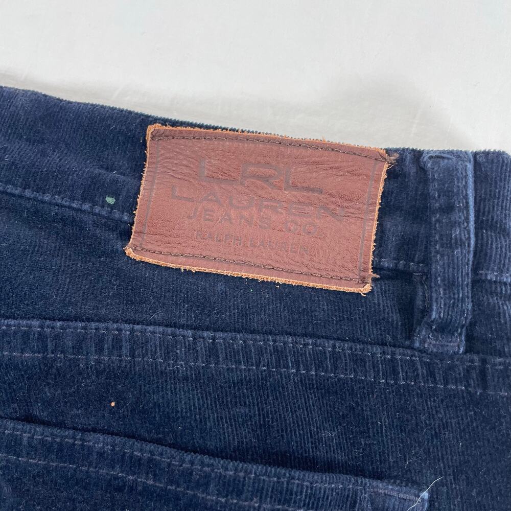 Vintage Ralph Lauren LRL Corduroy Navy Blue Straight Leg Pants Women’s 10 - Picture 4 of 7
